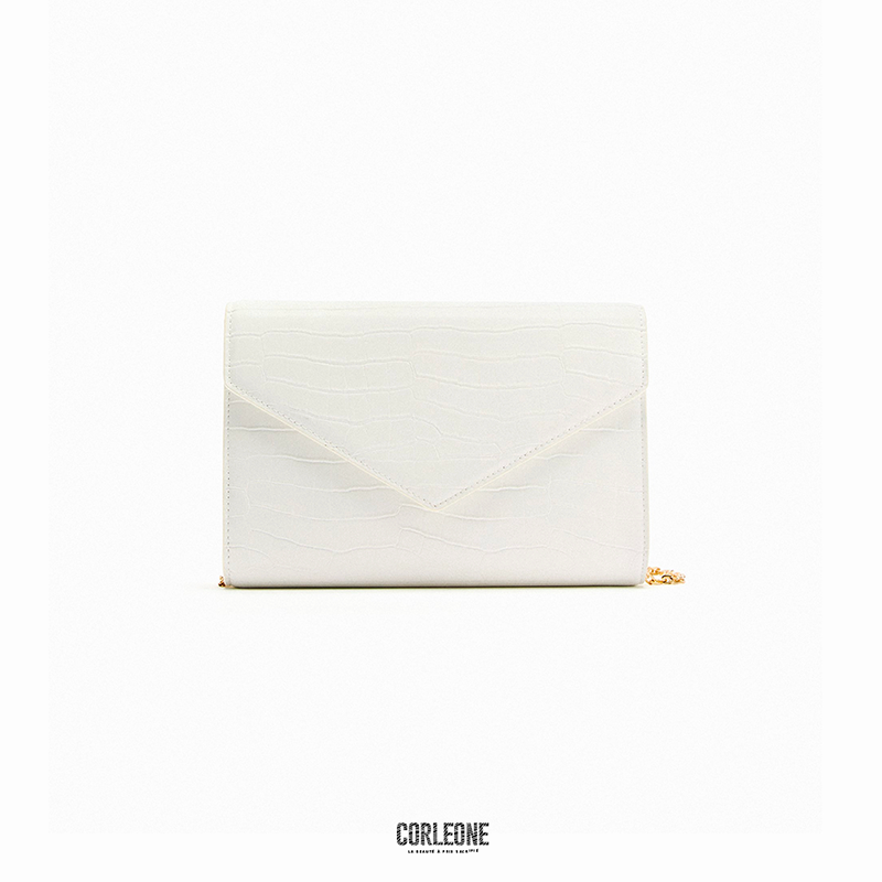 𝐙𝐀𝐑𝐀 SAC BANDOULIÈRE STYLE ENVELOPPE WHITE