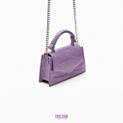 MOCK CROC MINI CITY BAG PURPLE