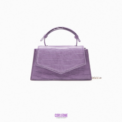 MOCK CROC MINI CITY BAG PURPLE