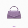 MOCK CROC MINI CITY BAG PURPLE